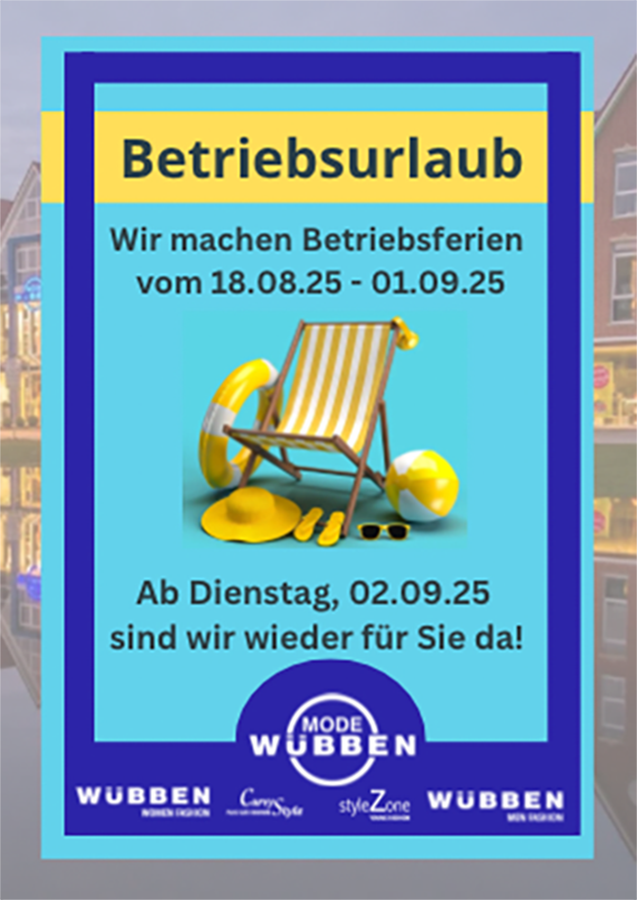 betriebsurlaub wuebben